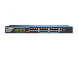 DS-3E1326P-E 26/24 PoE switch,1x uplink 1Gbps + 1x SFP, mng.