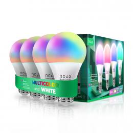 NOUS Smart Bulb P3 (4-pack) Chytrá žárovka RGB E27 9W Tuya