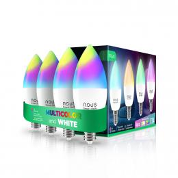 NOUS Smart Bulb P4 (4-pack) Chytrá žárovka RGB E14  4,5W Tuya