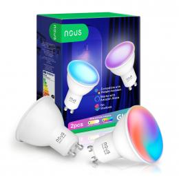 NOUS Smart Bulb P8 (2-pack) Chytrá žárovka RGB GU10 4,5W Tuya